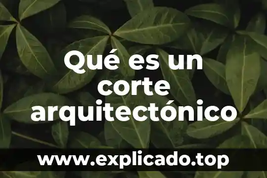 Corte sin arranque de viruta que es 6 Qué es un corte arquitectónico