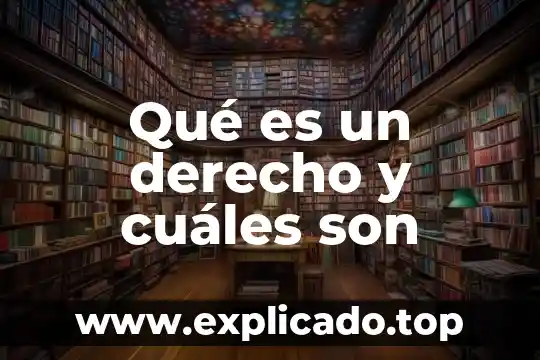 Qué es un derecho y cuáles son