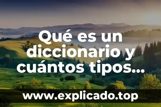Qué es un diccionario y cuántos tipos hay