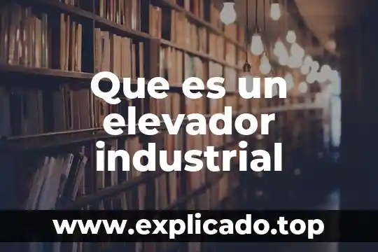 Que es unaanimal industrial 7 Que es un elevador industrial