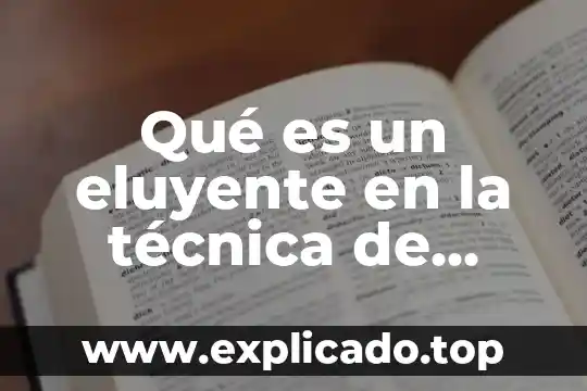 Que es la tecnica de reversa en uñas acrilicas 5 Qué es un eluyente en la técnica de HPLC