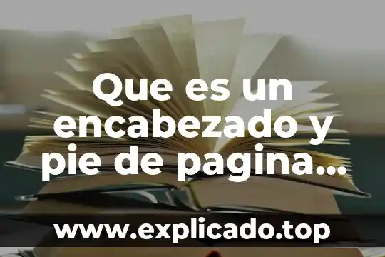 Qué es un pie cuadrado 4 Que es un encabezado y pie de pagina word