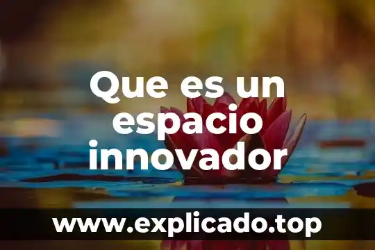 Investigación que es espacio 5 Que es un espacio innovador