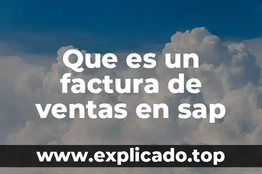 Que es una factura electronica para las personas fisicas 3 Que es un factura de ventas en sap