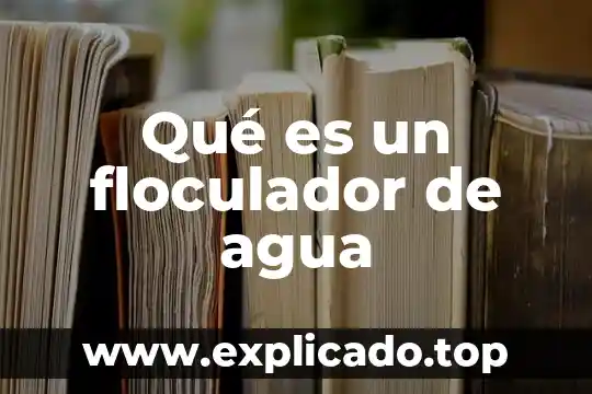 Qué es un floculador de agua