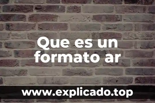 Que es reconocimiento del formato del enunciado 4 Que es un formato ar