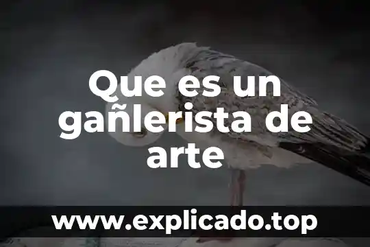 Que es lo sublime en el arte 5 Que es un gañlerista de arte