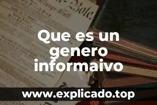 Que es mainstreaming de género 8 Que es un genero informaivo