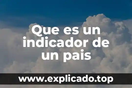 Que es el indicador de competitividad wef 4 Que es un indicador de un pais