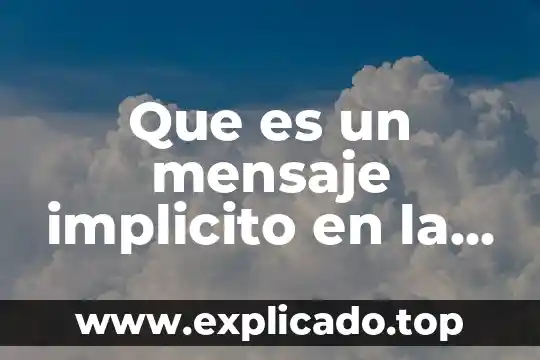 Que es un mensaje implicito en la publicidad