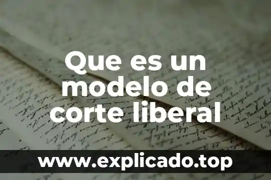 Que es estado liberal de derecho 4 Que es un modelo de corte liberal