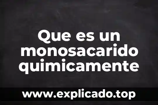 Qué es químicamente una grasa 3 Que es un monosacarido quimicamente
