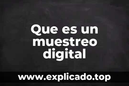 Concepto de acta de muestreo que es 4 Que es un muestreo digital