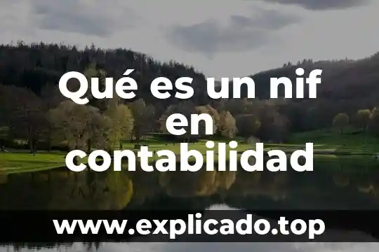 Que es depreciaciones en contabilidad 6 Qué es un nif en contabilidad