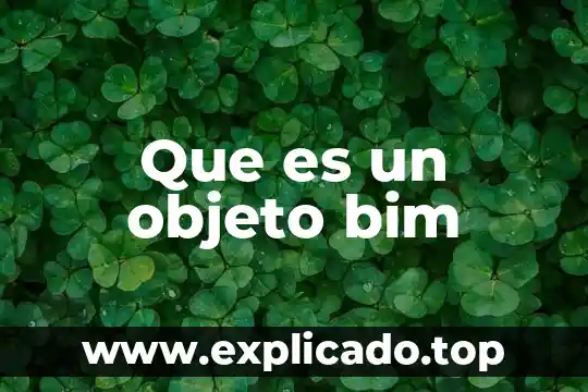 Que es la trayectoria de un objeto 8 Que es un objeto bim