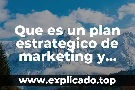 Que es un plan estrategico de marketing y como hacerlo