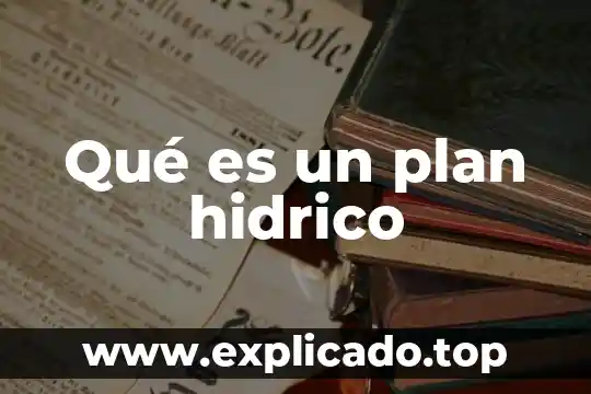 Qué es un plan Jurgen Klaric 5 Qué es un plan hidrico