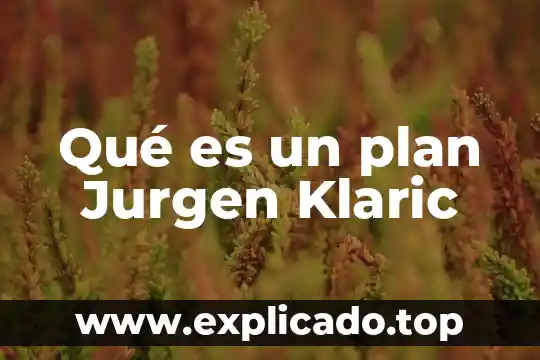 Qué es un plan hidrico 3 Qué es un plan Jurgen Klaric