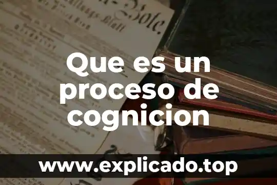Que es la cognicion segun autores 6 Que es un proceso de cognicion