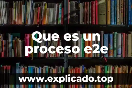 Que es un proceso e2e