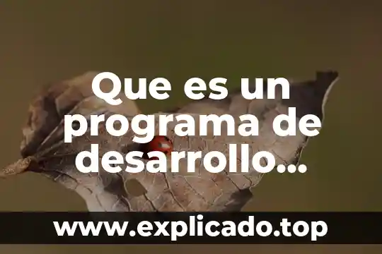 Qué es el saneamiento básico familiar y comunitario 7 Que es un programa de desarrollo comunitario
