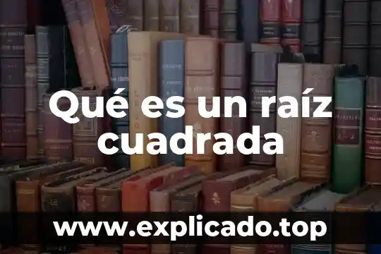 Raíz ambiental que es 7 Qué es un raíz cuadrada
