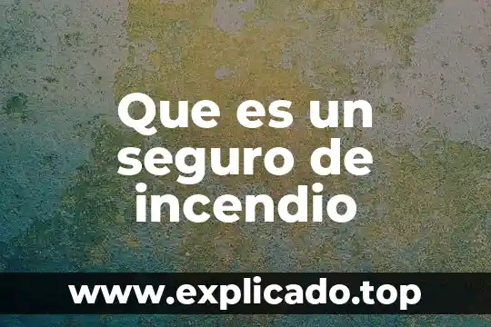 Par que es el seguro en las embarazo 8 Que es un seguro de incendio