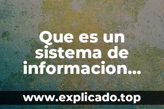 Que es un software de manejo de informacion 5 Que es un sistema de informacion abierto