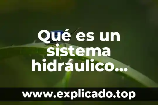 Que es el sistema abierto de la sep 4 Qué es un sistema hidráulico abierto