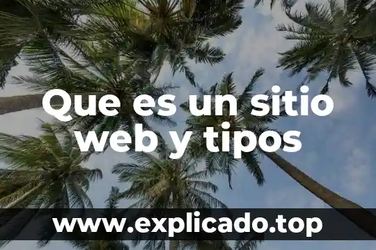 Que es un sitio web y tipos