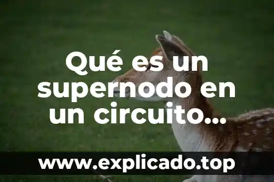 Que es y como se emplea un circuito electronico 5 Qué es un supernodo en un circuito eléctrico