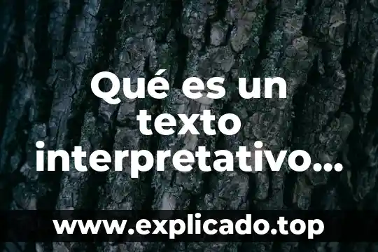 Que es un reactivo usando un texto 3 Qué es un texto interpretativo definición