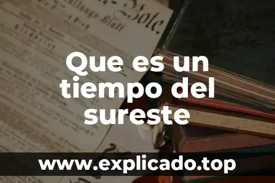 Que es tiempo de una danza 4 Que es un tiempo del sureste