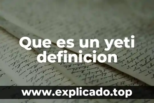 Qué es palíndromos definición 4 Que es un yeti definicion