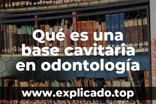 Qué es una base estabilizada en pavimentos 6 Qué es una base cavitaria en odontología