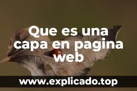 Bando de ancha en pagina web que es 4 Que es una capa en pagina web