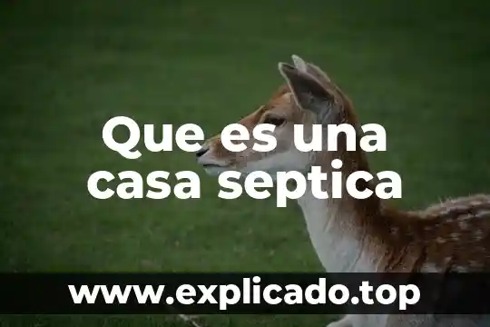 Que es remocion de casa 5 Que es una casa septica