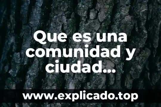 Qué es ética y desarrollo sostenible 8 Que es una comunidad y ciudad sostenible