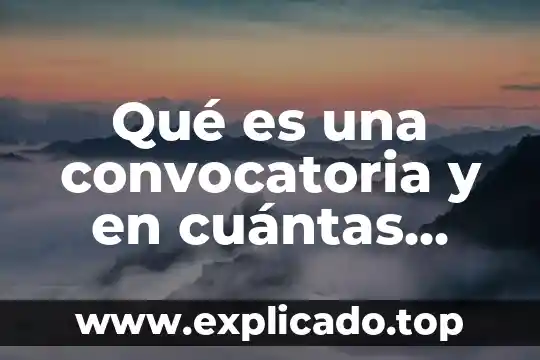 A cuántas semanas se puede saber que es mi bebe 6 Qué es una convocatoria y en cuántas partes se divide
