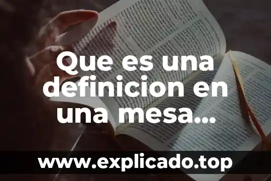 Pinza punta redonda que es 7 Que es una definicion en una mesa redonda