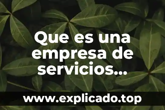 Que es unidad con caracteristicas especiales 5 Que es una empresa de servicios especiales
