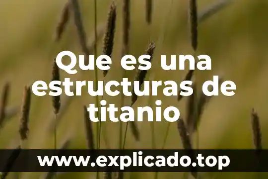 En estructuras que es el o 7 Que es una estructuras de titanio