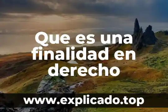 Que es porno caracteristicas funcion y finalidad 5 Que es una finalidad en derecho