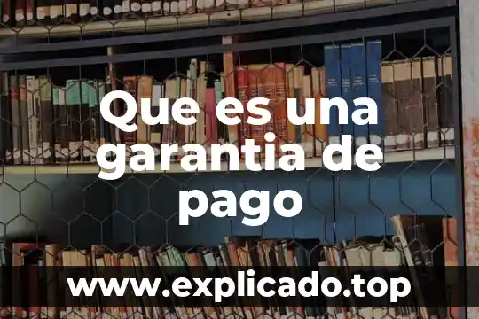 Sistemas de pago que es 7 Que es una garantia de pago