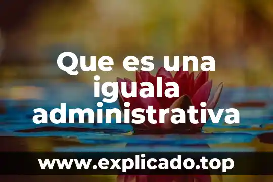 Qué es una tutoría administrativa 5 Que es una iguala administrativa