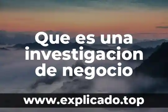 Que es una unidad estrategicas de negocio 5 Que es una investigacion de negocio