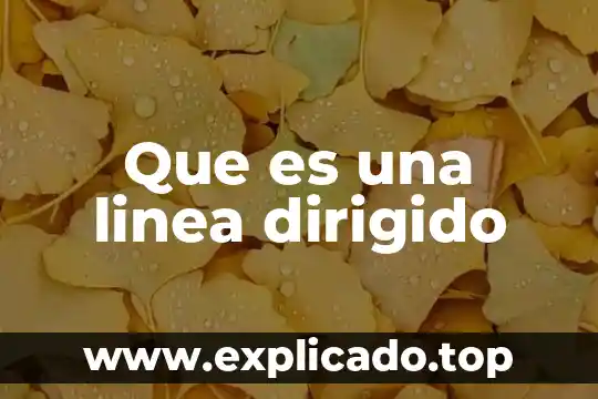 Que es genetica linea del tiempo 4 Que es una linea dirigido