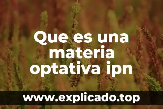 Almacén temporal de residuos que es 7 Que es una materia optativa ipn