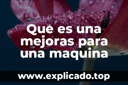 Qué es una máquina simple con ejemplos y definición 7 Que es una mejoras para una maquina
