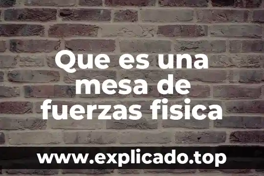 Que es el sistema de fuerzas concurrentes física 6 Que es una mesa de fuerzas fisica